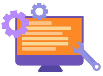 パソコン画面と設定アイコン